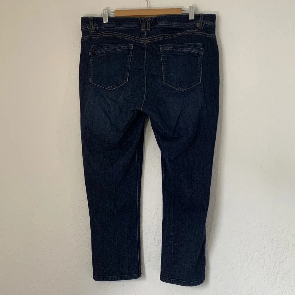 Democracy‎ Ab Technology Jeans Womens 20W Dark Wash Ankle Stretch Tummy Control